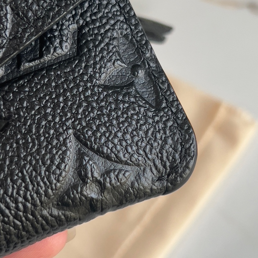 SOLD-Authentic Louis Vuitton Key Pouch Mng Empreinte Black - Picture 14 of 16